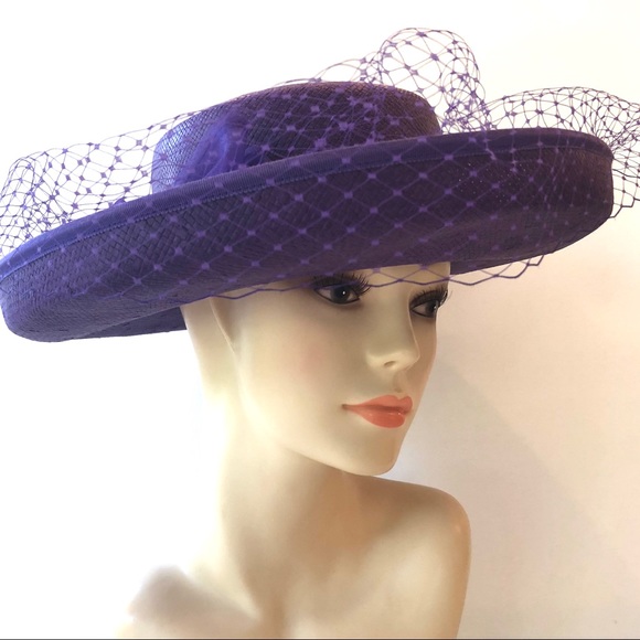 georgi Accessories - Purple straw hat